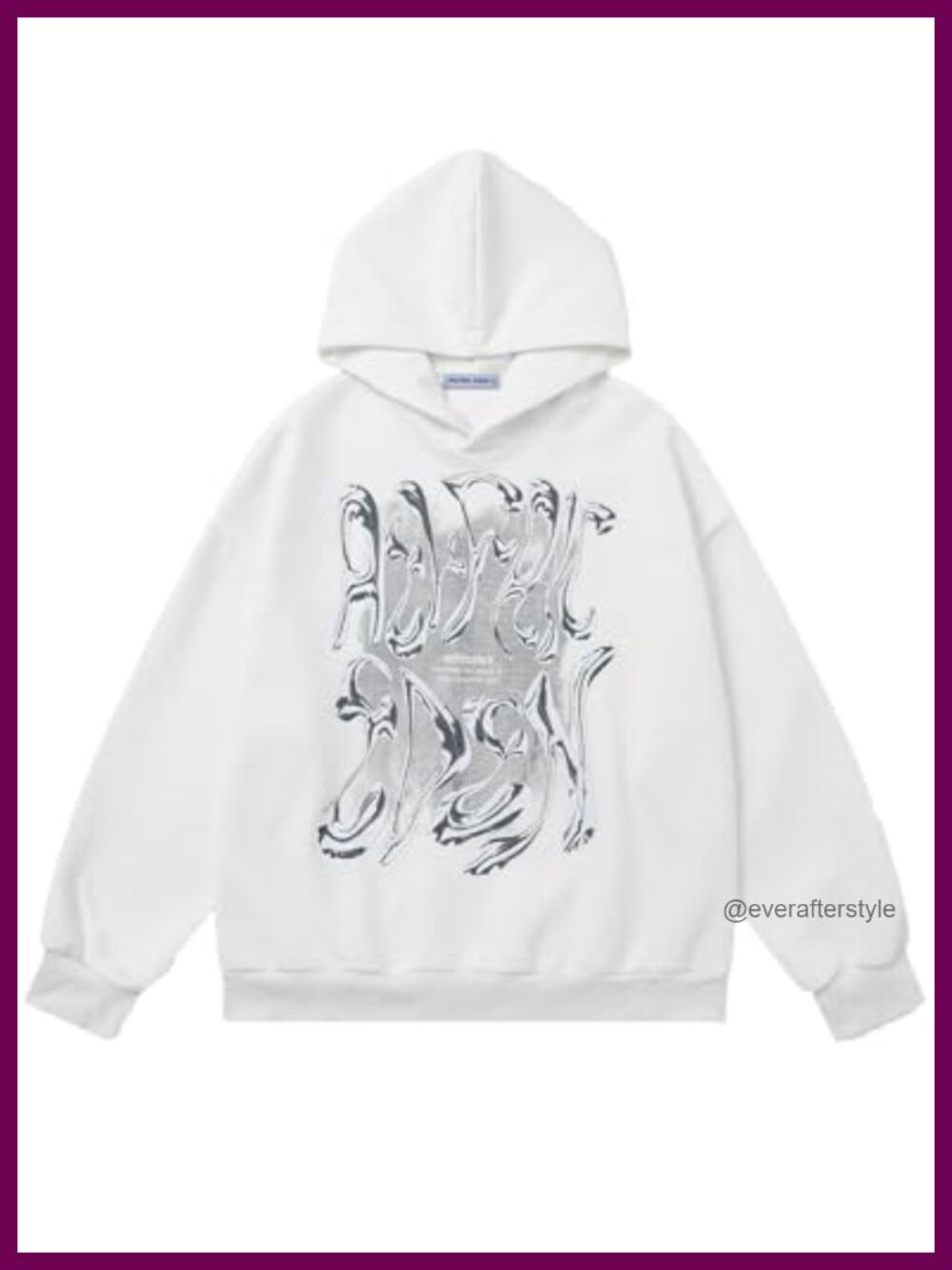 Oversized Graphic Pullover Hoodie Cotton Blend Y2K Streetwear